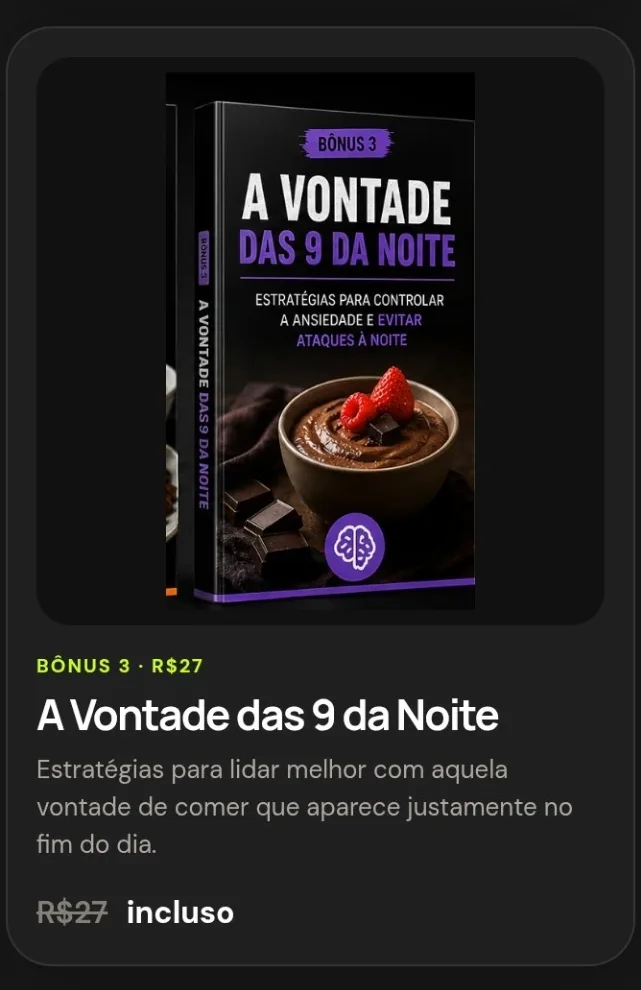 Capa do bônus A Vontade das 9 da Noite